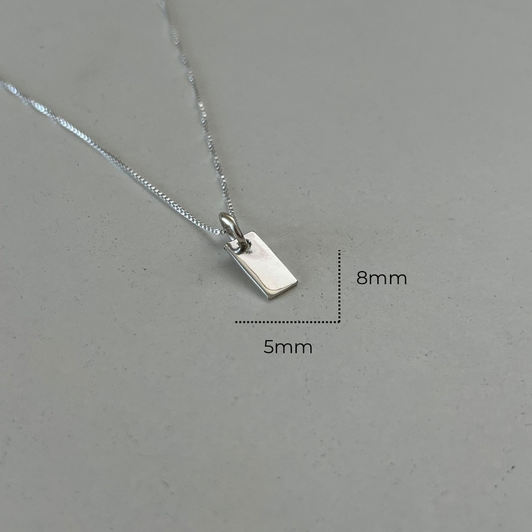 Collar Personalizado Rectangular 8mm 2