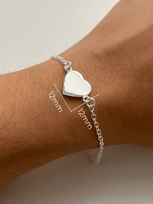 Pulsera Personalizada Corazon 12mm
