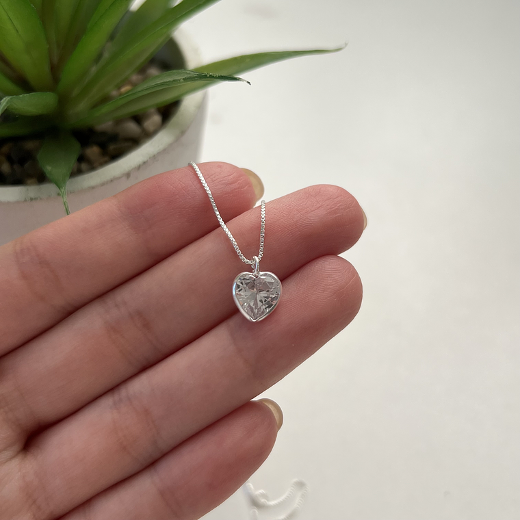 Collar Corazón Circón  1
