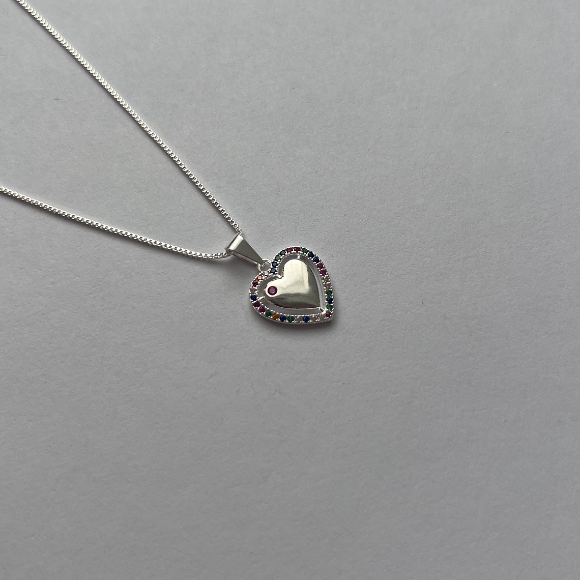 Collar Corazón Multicolor Personalizado 10x10mm 1