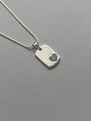 Collar Militar Heart Personalizado 19x13mm