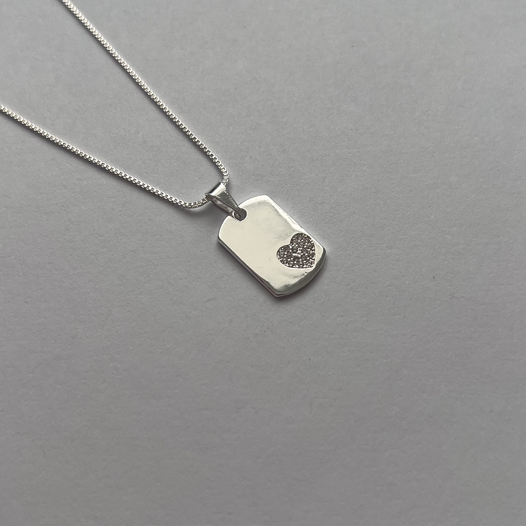 Collar Militar Heart Personalizado 19x13mm 1