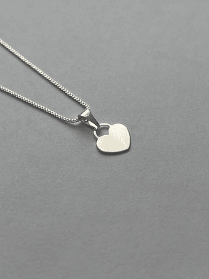 Collar Corazón Mini Personalizado 8x12mm.