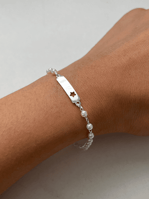 Piocha Star Perla 12mm Personalizada