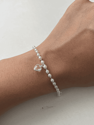 Pulsera Pearl Heart