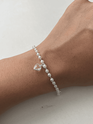 Pulsera Pearl Heart