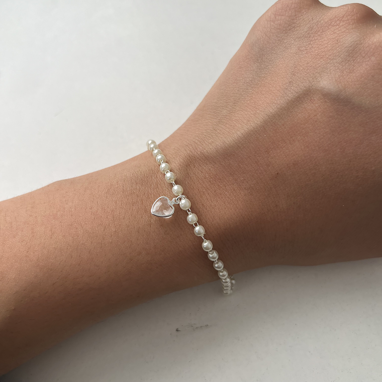 Pulsera Pearl Heart 1