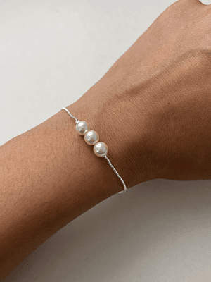 Pulsera Triple Perla