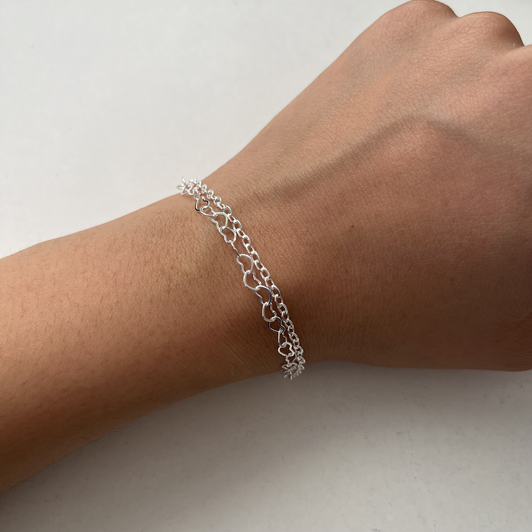 Pulsera Corazón Doble 1