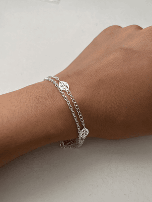 Pulsera Hojitas Doble