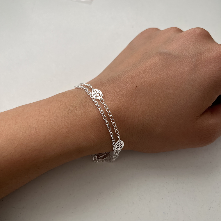 Pulsera Hojitas Doble 1