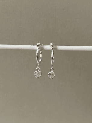 Argolla Corazón Blanco 12mm