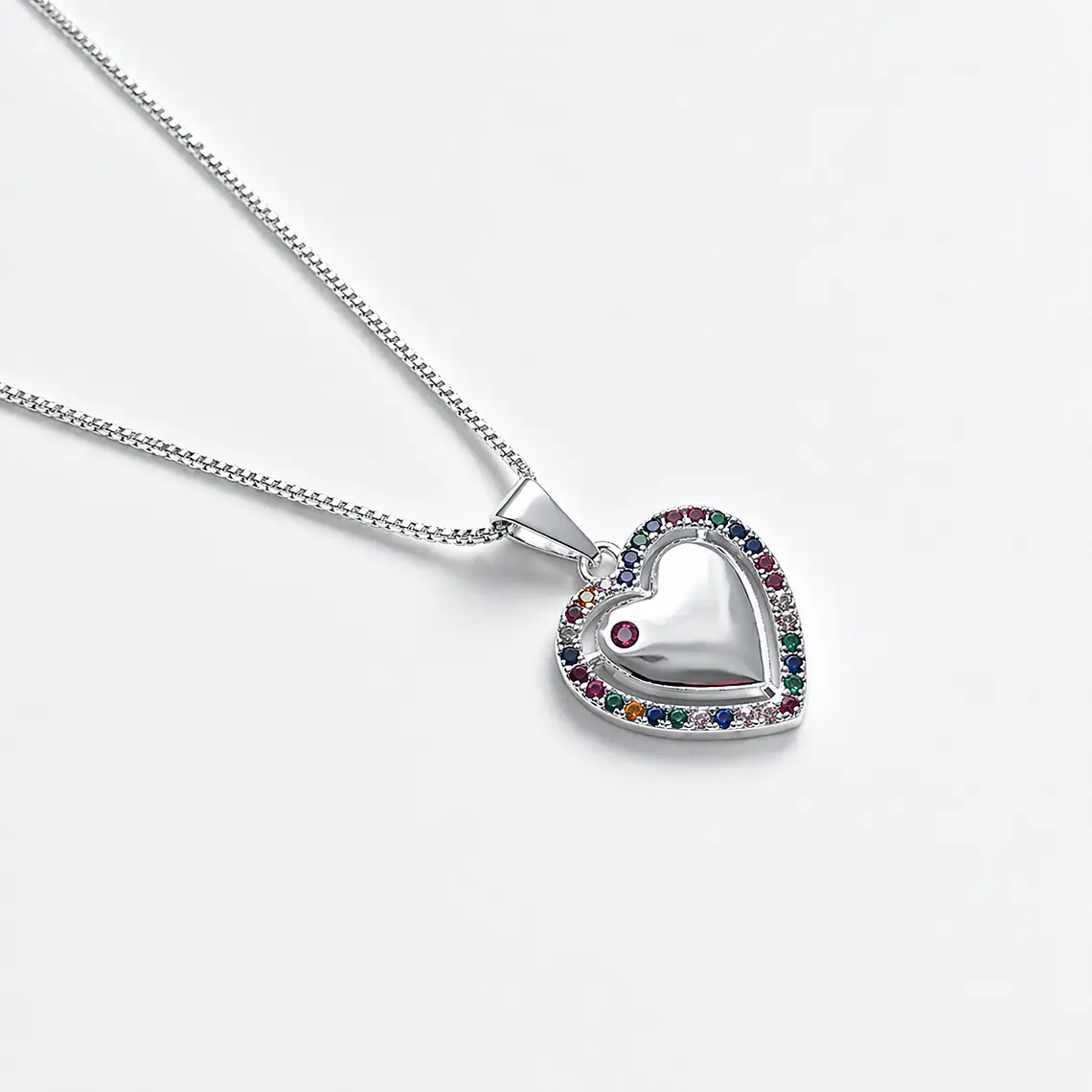 Collar Corazón Multicolor Personalizado 10x10mm 1