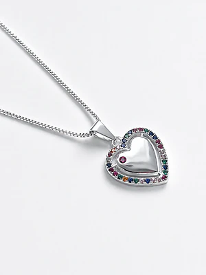 Collar Corazón Multicolor Personalizado 10x10mm