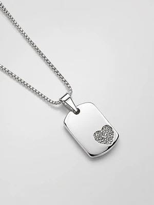 Collar Militar Heart Personalizado 19x13mm