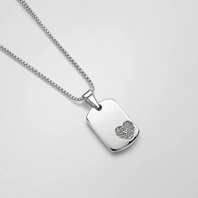 Collar Militar Heart Personalizado 19x13mm 1