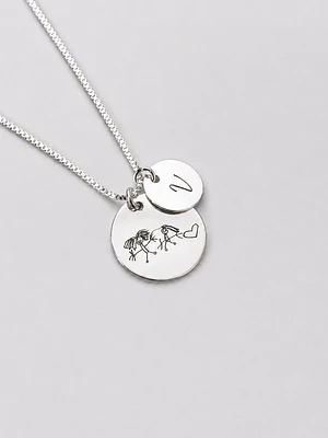 Collar Dibujo Mano Alzada 