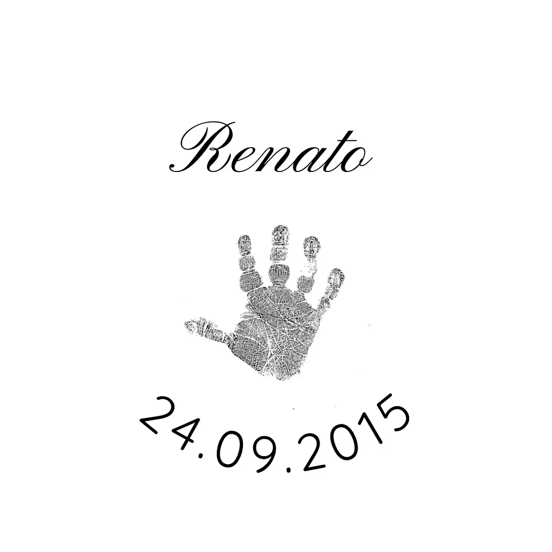 Collar Huella Mano Bebé 2