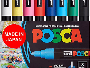  Posca Pack com 8 Marcadores PC-5M