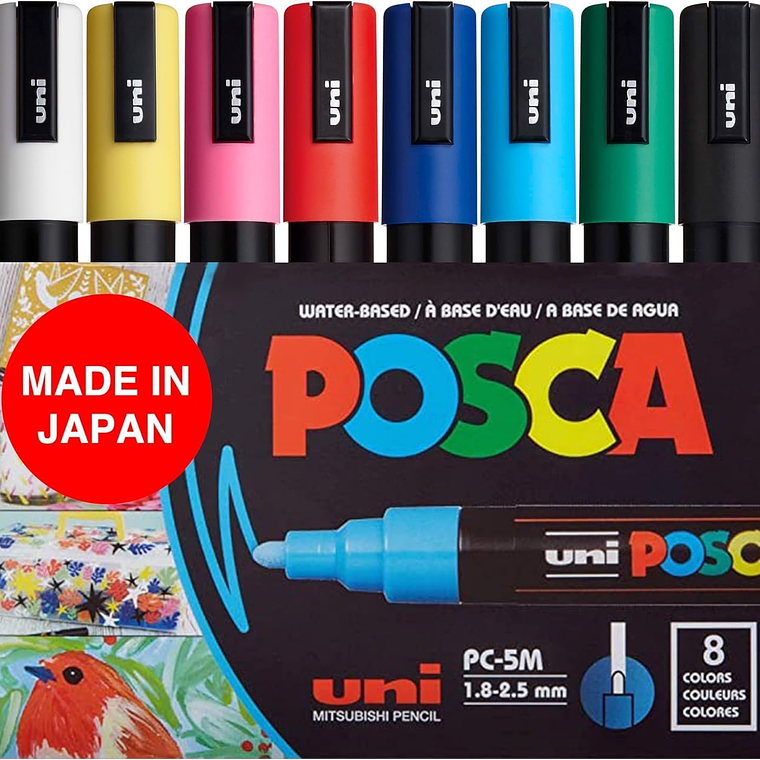  Posca Pack com 8 Marcadores PC-5M 1