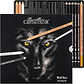CRETACOLOR Wolf Box, conjunto de desenho preto e branco, 25 peças - thumbnail 1
