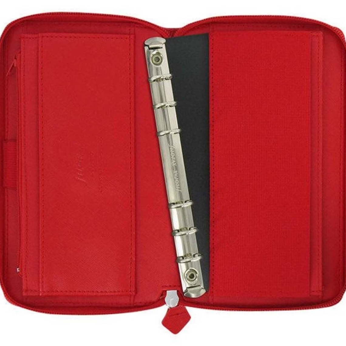 Filofax Organizador Saffiano' Compact com fecho de correr em papoila- vermelho 2