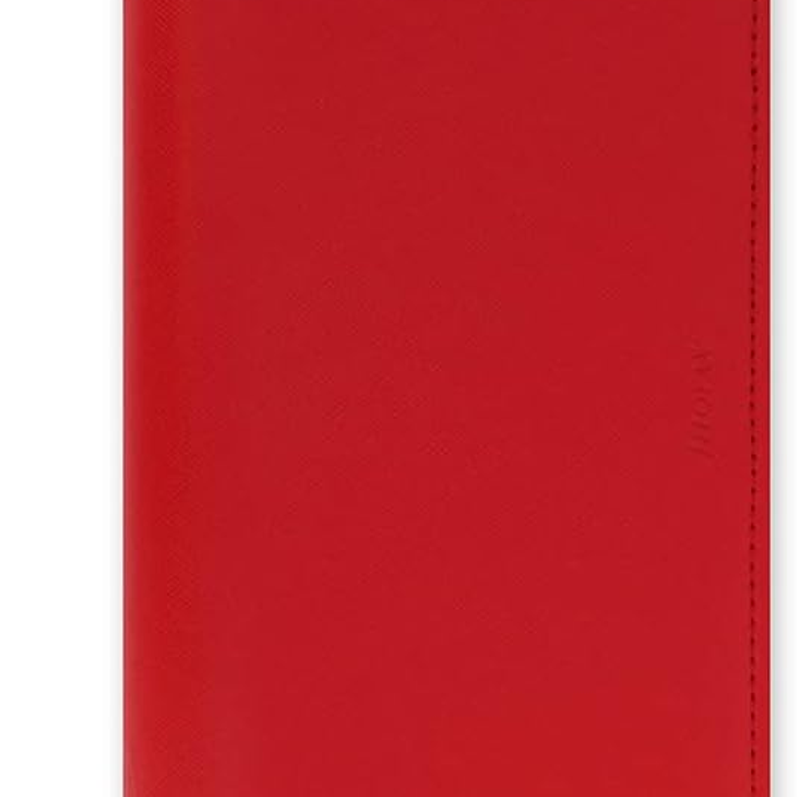Filofax Organizador Saffiano' Compact com fecho de correr em papoila- vermelho 1