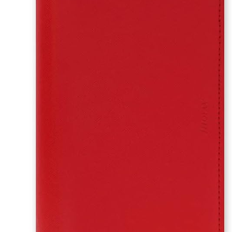 Filofax Organizador Saffiano' Compact com fecho de correr em papoila- vermelho 1