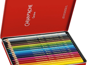 Caran D'Ache lápis de cor  aquareláveis Supracolor caixa metálica 18 unidades