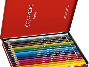 Caran D'Ache lápis de cor  aquareláveis Pablo caixa metálica 18 unidades