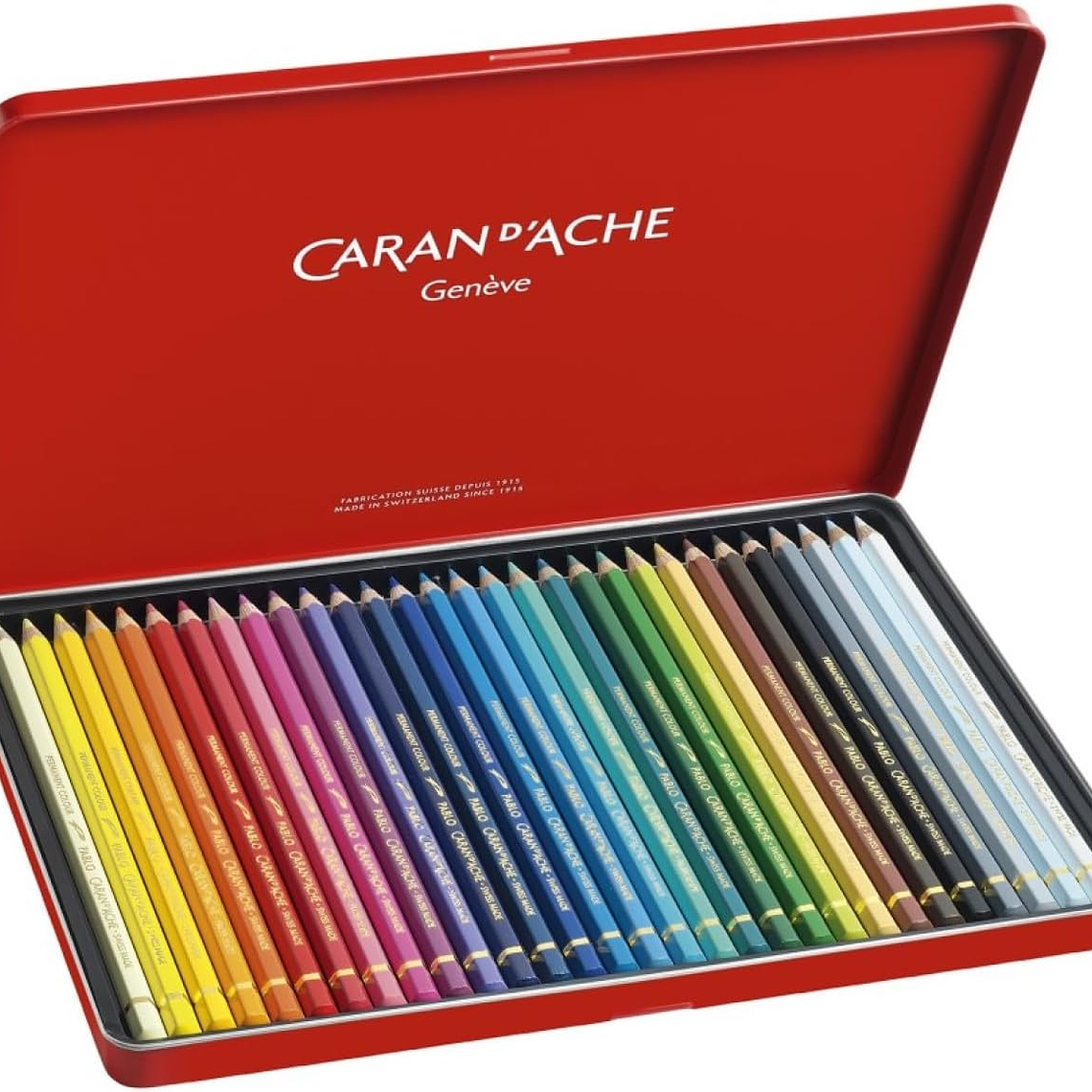 Caran D'Ache lápis de cor  aquareláveis Pablo caixa metálica 30 unidades 1