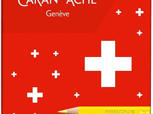Caran D'Ache lápis de cor  aquareláveis Swisscolor caixa metálica 12 unidades