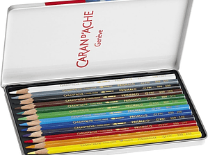 Caran D'Ache lápis de cor  aquareláveis Prismalo caixa metálica 12 unidades