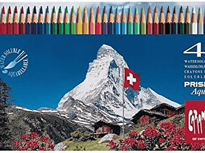 Caran D'Ache lápis de cor  aquareláveis Prismalo caixa metálica 40 unidades