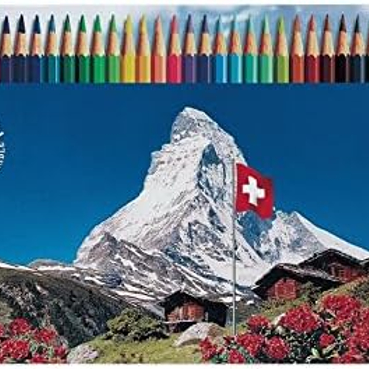 Caran D'Ache lápis de cor  aquareláveis Prismalo caixa metálica 40 unidades 1