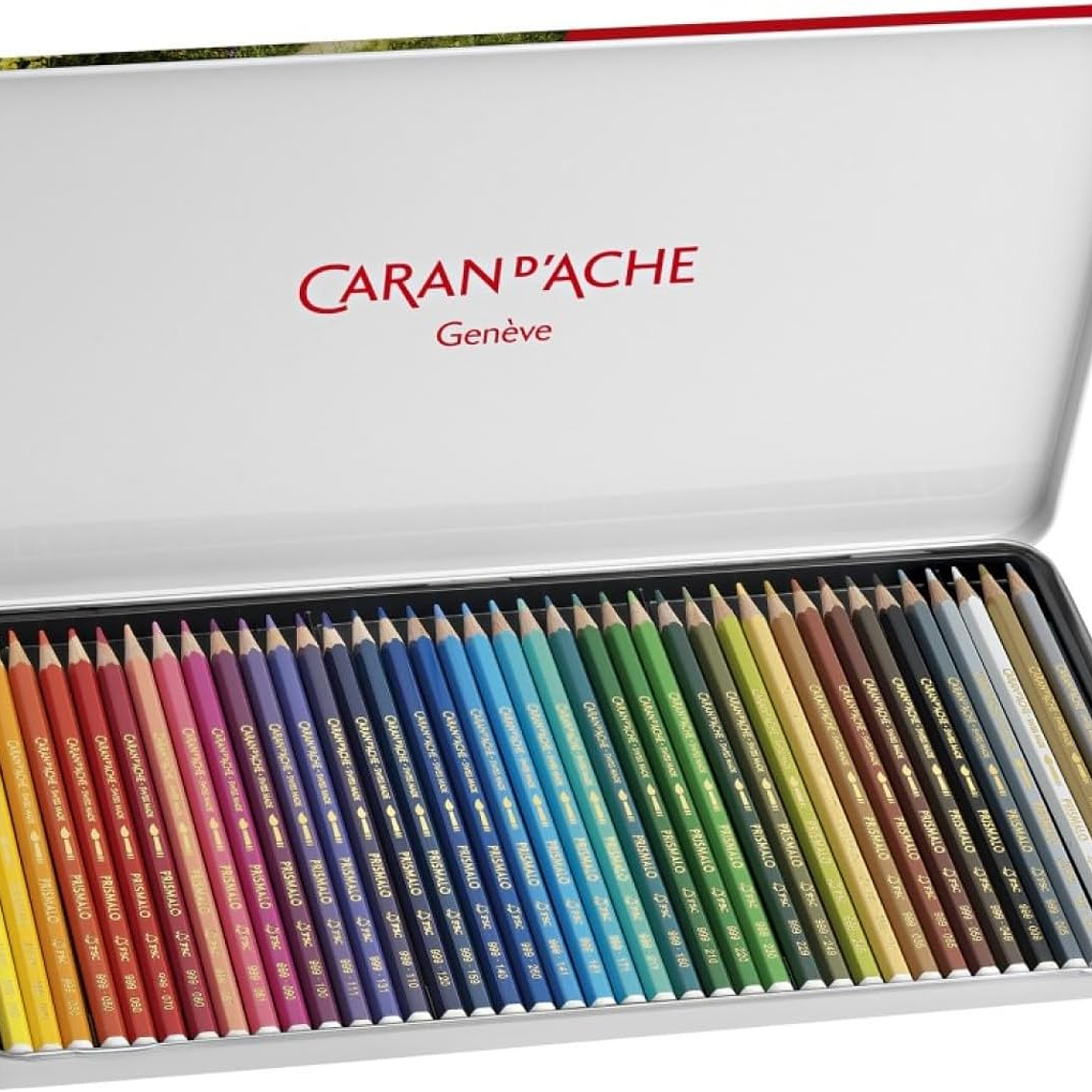 Caran D'Ache lápis de cor  aquareláveis Prismalo caixa metálica 40 unidades 2