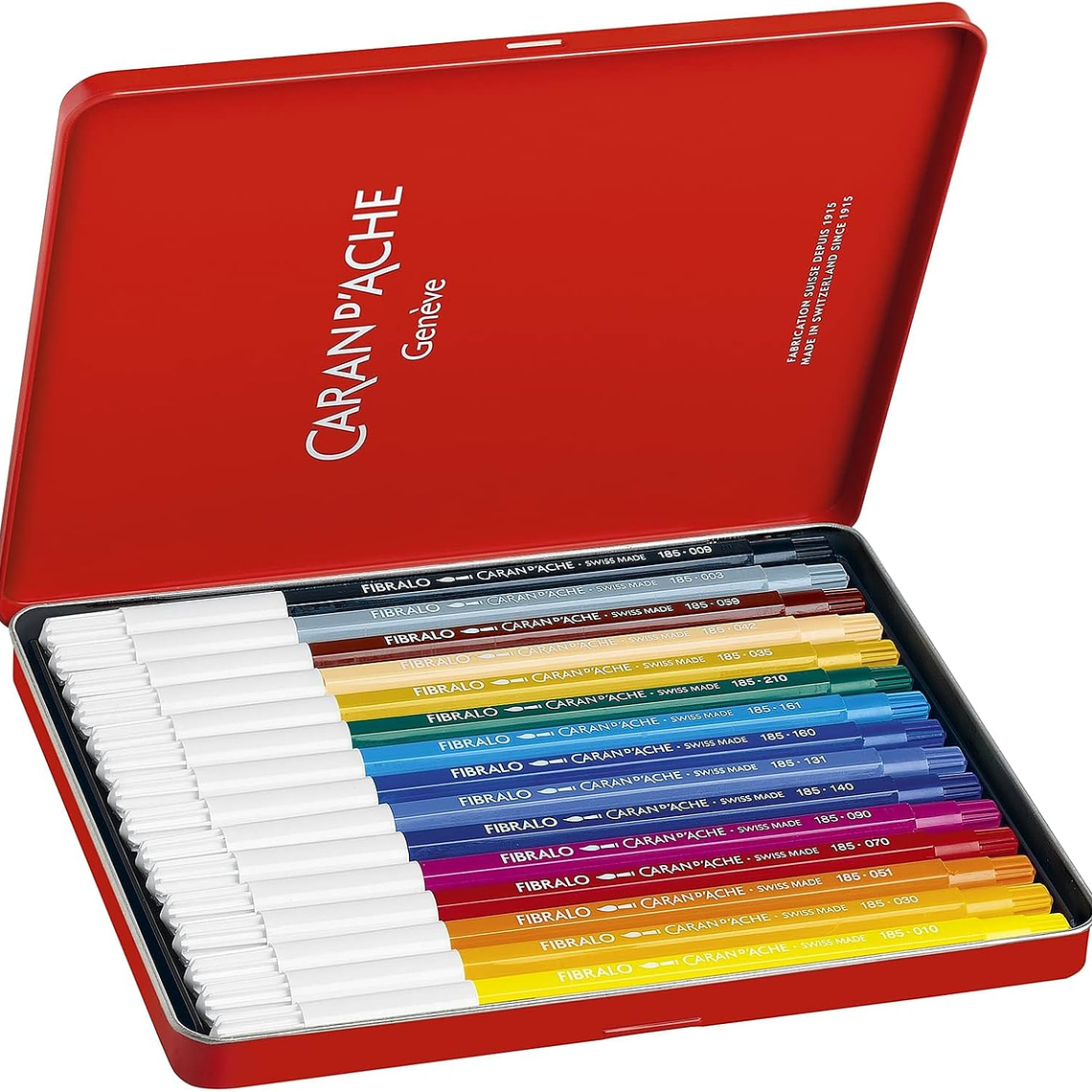 Caran d' Ache Fibralo Canetas de Feltro Caixa Metálica com 15 Unidades 2