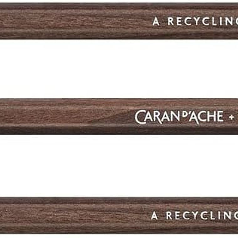 Caran d'Ache Nespresso Swiss Wood 3 lápis de grafite, castanho, 0348.100 2