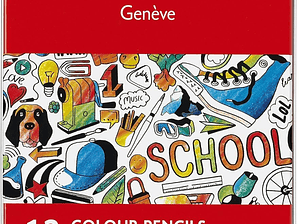 Caran D'Ache School Line Caixa de  Metal com 12 Lápis Aquareláveis