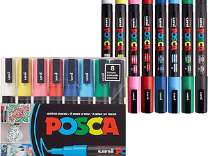  Posca Pack com 8 Marcadores PC-3M