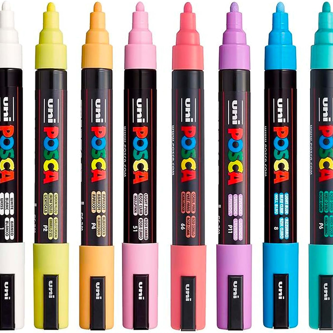  Posca Pack com 8 Marcadores PC-5M Tons Suaves 2
