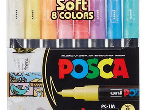  Posca Pack com 8 Marcadores PC-1M (extra fino)