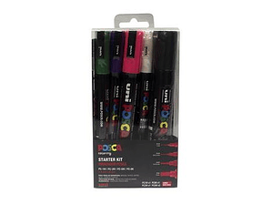 Posca Starter Kit - Pack 5 Unidades Marcadores