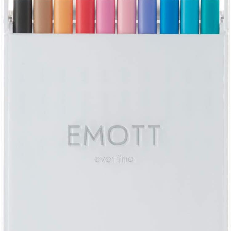 EMOTT Estojo marcadores No.2 0,4 mm 10 cores sortidas 1