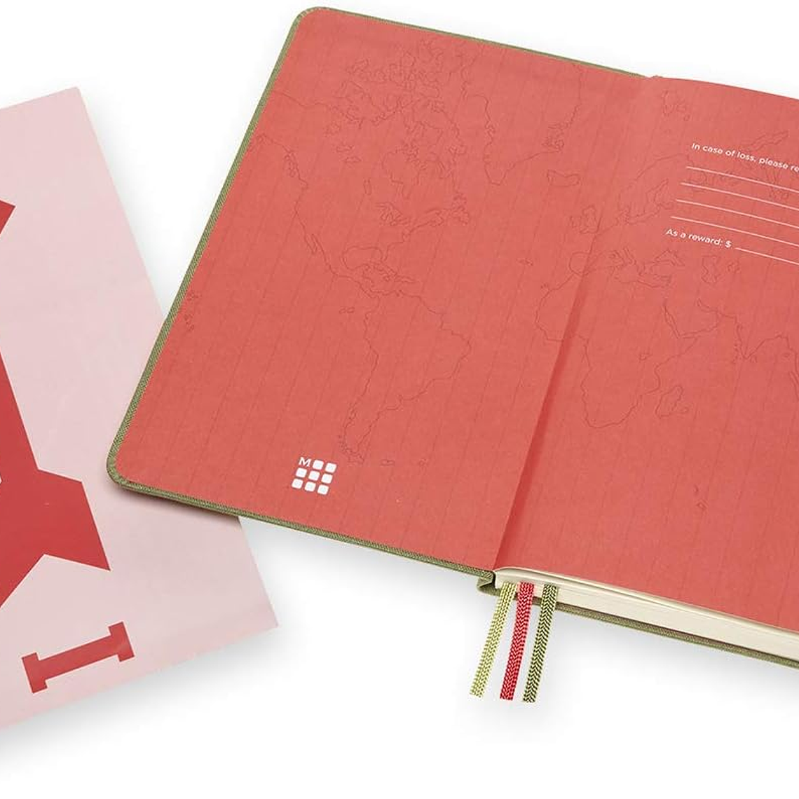 Moleskine Caderno Voyageur, Diário de Viagem, Caderno para Organizar Viagens, tamanho grande com Capa Rígida de Tecido, Cor Verde Olmo 5