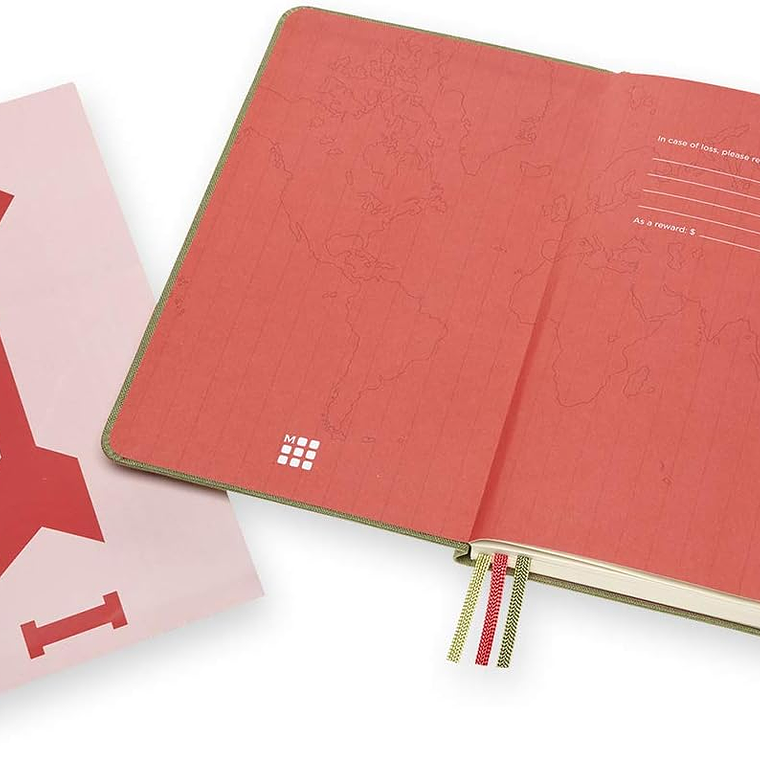 Moleskine Caderno Voyageur, Diário de Viagem, Caderno para Organizar Viagens, tamanho grande com Capa Rígida de Tecido, Cor Verde Olmo 5