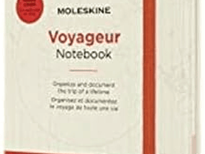 Moleskine Caderno Voyageur, Diário de Viagem, Caderno para Organizar Viagens, tamanho grande com Capa Rígida de Tecido, Cor Laranja Hibisco