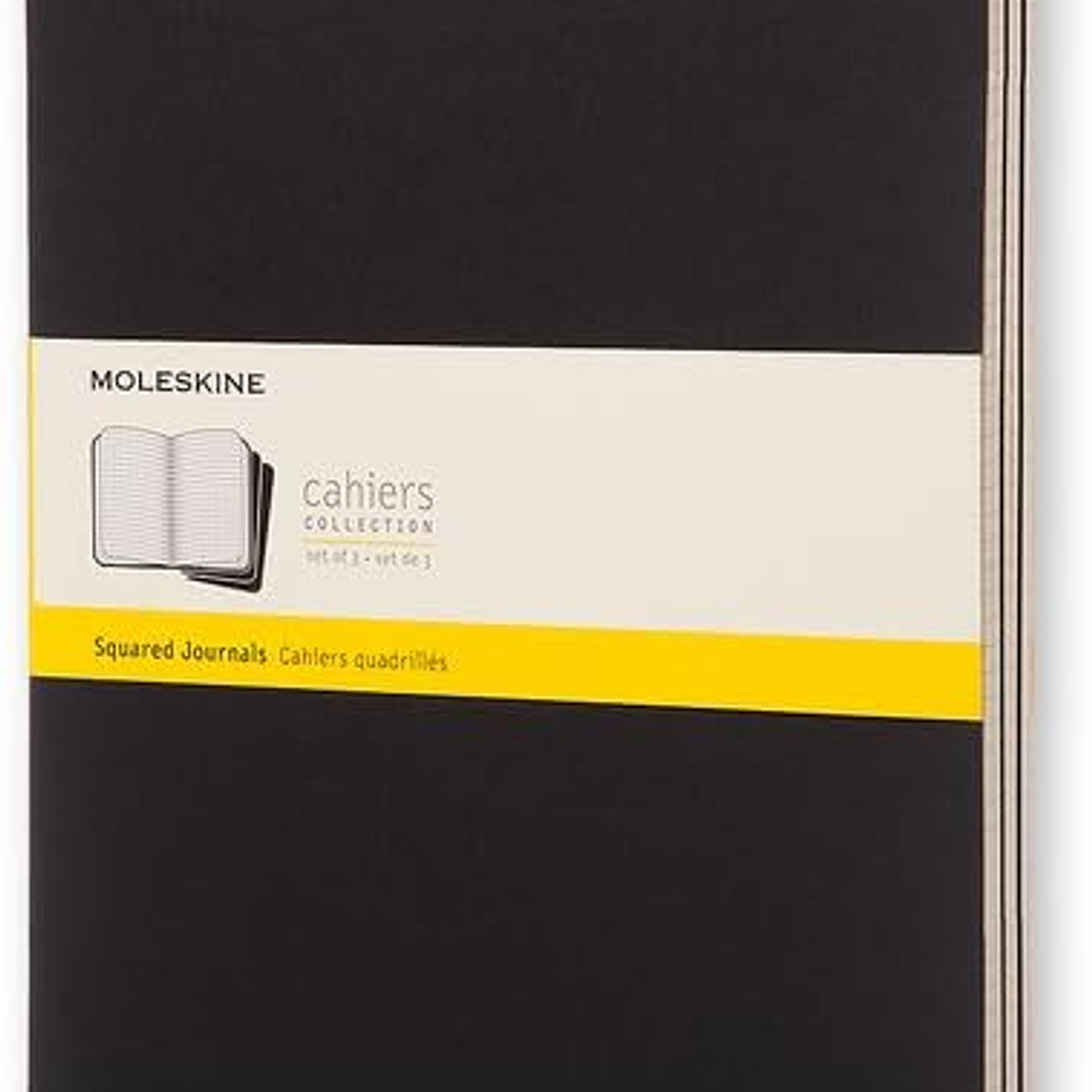 Moleskine conjunto de 3 cadernos quadriculados Cahier XXL Preto - 3 Unidades 1