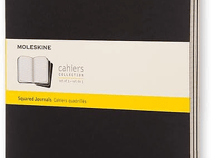 Moleskine conjunto de 3 cadernos quadriculados Cahier XXL Preto - 3 Unidades
