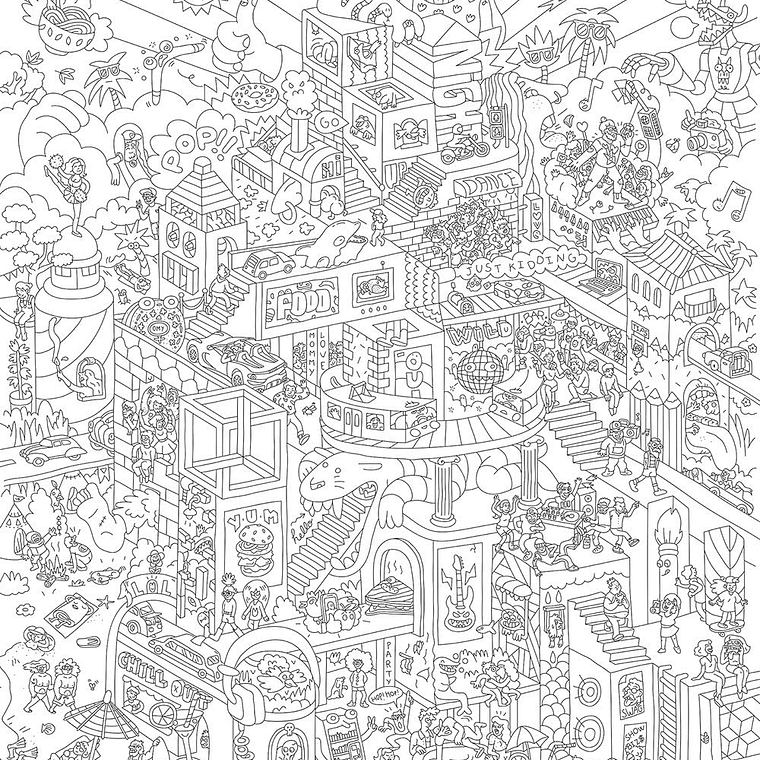 OMY Poster para colorir - Party 70x100cm 2